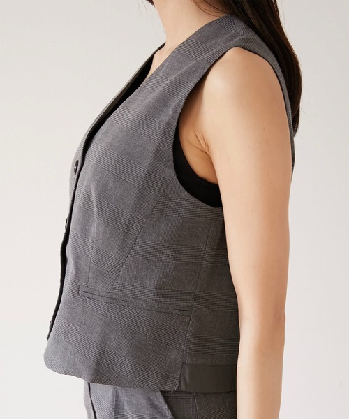 Luan（ルアン） ベスト ジレ 「Luan」GLEN CHECK GILET/グレンチェック