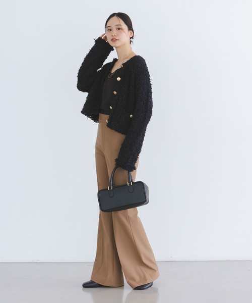 NOBLE（ノーブル） カーディガン ツイードニットカーディガン