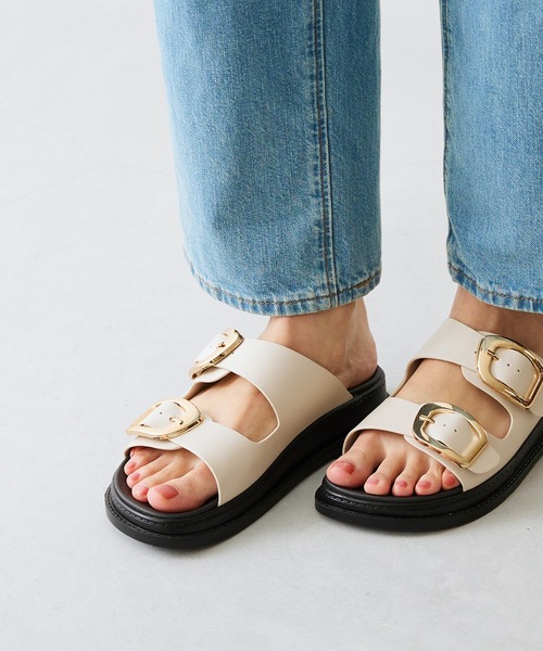 「menue」 フラットサンダル L アイボリー レディース_画像3