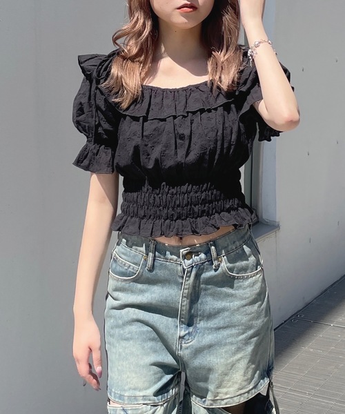 「one way」 半袖ブラウス FREE ホワイト レディース_画像8