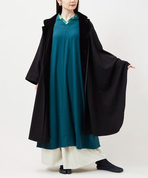 カヤ コート アウター 「カヤ」寒の着 新ケープコート レディース