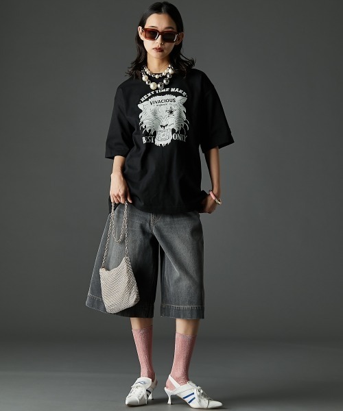 「GEVS.」 半袖Tシャツ M ベージュ レディース_画像7