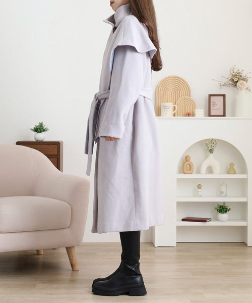 FUNALIVE（ファンアライブ） コート アウター ショール付きウール混