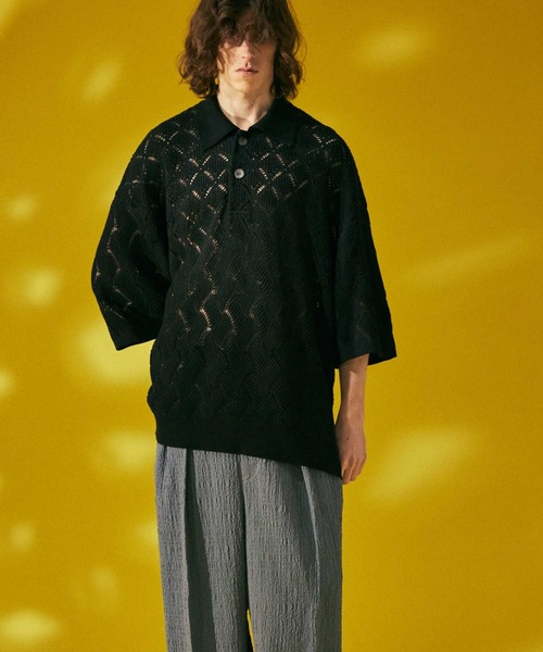 「MAISON SPECIAL」 半袖ポロシャツ 1 レッド メンズの画像