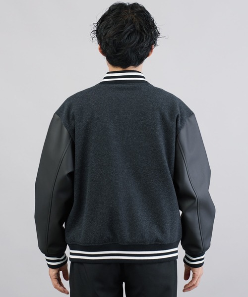 「JIGGYS SHOP」 スタジャン X-LARGE ブラック メンズ_画像8