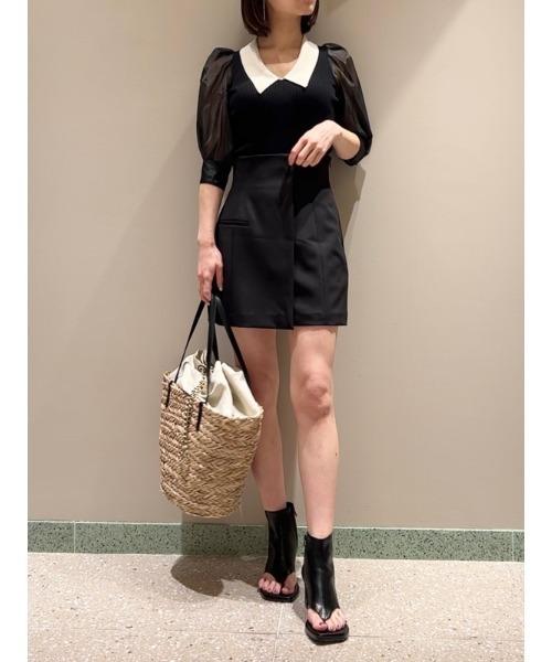 SNIDEL（スナイデル） 7分袖ニット ONE SIZE ブルー レディース