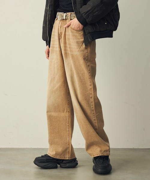 Shoowtime（ショウタイム） ワイドパンツ ジーンズ Chemical Brown