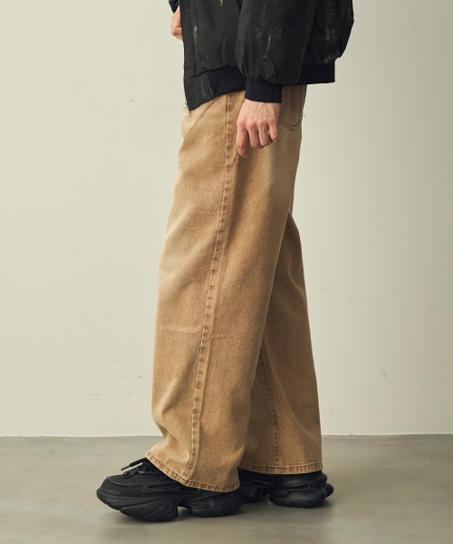 Shoowtime（ショウタイム） ワイドパンツ ジーンズ Chemical Brown