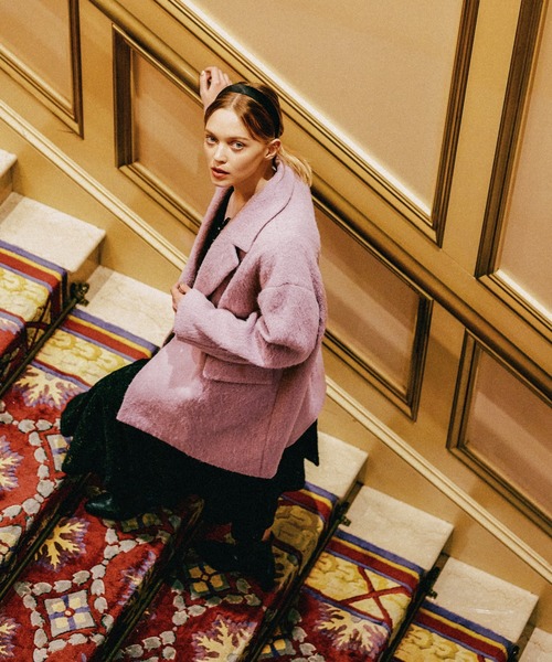 mysty woman（ミスティウーマン） コート チェスターコート アルパカ混