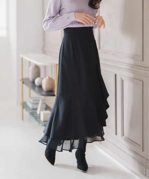 MISCH MASCH（ミッシュマッシュ） スカート 2025秋冬新作 ラッフル裾