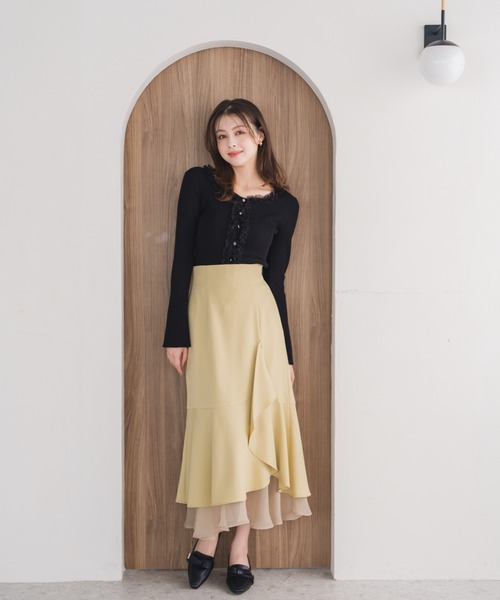 シアーマグノリアスカート STYLEMIXER | シアーコードニットフレアスカート (スカート(ロング