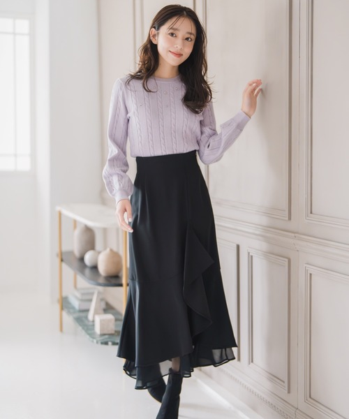 MISCH MASCH（ミッシュマッシュ） スカート 2025秋冬新作 ラッフル裾