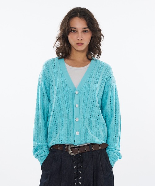 ケーブルニットカーディガン LOVETOXIC カーディガン ケーブルニットカーディガン キッズ