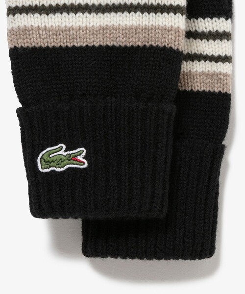 ⭐️LACOSTE（ラコステ）ニット手袋＋マフラーセット ️LACOSTE（ラコステ）ニット手袋＋マフラーセット カラー：オレンジ系