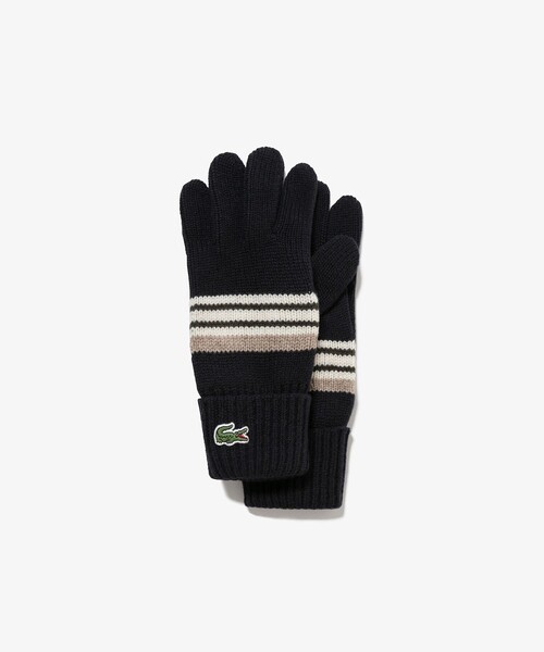 LACOSTE（ラコステ） 手袋 エクストラファインラムウールボーダー
