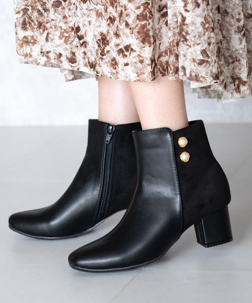 JELLY BEANS（ジェリービーンズ） ブーツ ダブルボタンコンビショート