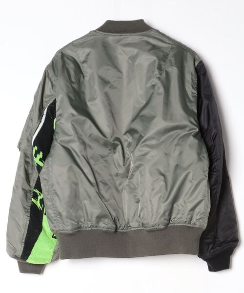 「UNITED ARROWS & SONS」 中綿ブルゾン MEDIUM オリーブ メンズ_画像2
