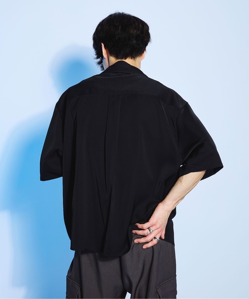 「Ellno Loset」 半袖シャツ SMALL ブラック メンズ_画像9