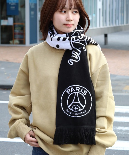 マフラー 「Paris Saint-Germain/パリサンジェルマン」ロゴエンブレム