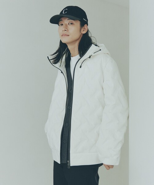 新品コムサイズムホワイトリアルダウンジャケットジャンパーコート20999円M COMME CA ISM（コムサイズム） ダウンジャケット ダウン シームレス