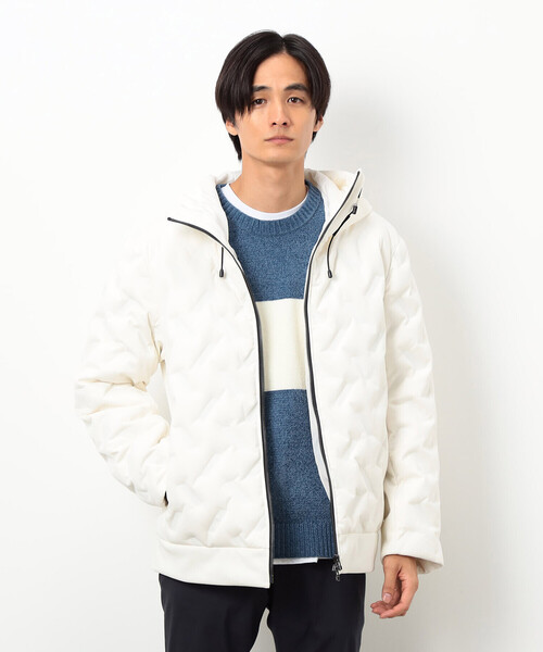 【未使用級】COMME CA ISM MA-1 ダウンブルゾン ベージュ M セール】 〈接結/ストレッチ〉 MA-1 ダウンブルゾン （ダウン