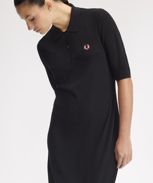 フレッドペリー リブニットポロシャツワンピース FRED PERRY（フレッドペリー） ワンピース Ribbed Knitted Polo Shirt