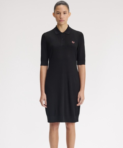 FRED PERRY ポロシャツワンピース FRED PERRY（フレッドペリー） ワンピース Ribbed Knitted Polo Shirt