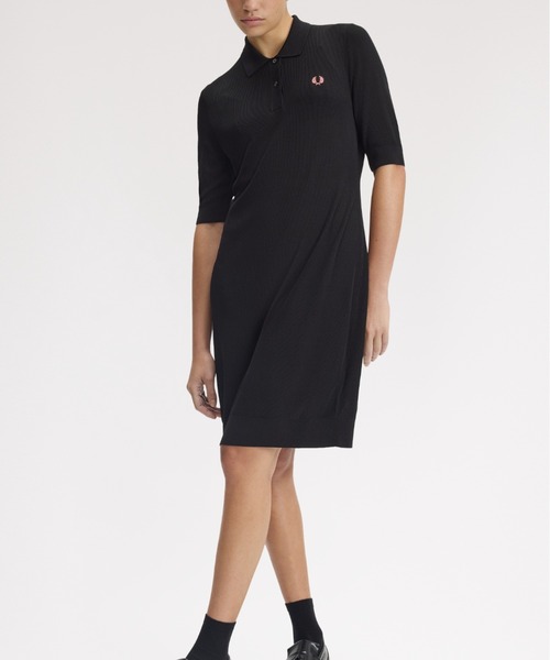FRED PERRY（フレッドペリー） ワンピース Ribbed Knitted Polo Shirt