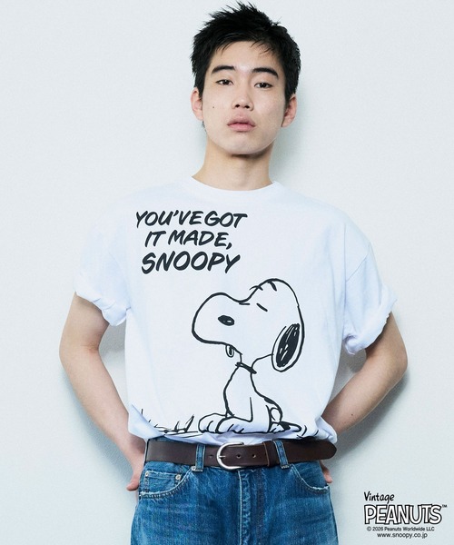 vintage Peanuts SNOOPY Tシャツ　スヌーピー　メンズL Vintage PEANUTS SNOOPY ヴィンテージ ピーナッツ スヌーピー ヘヴィー
