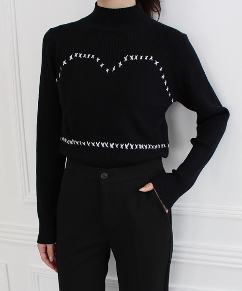 「MODE ROBE」 長袖ニット FREE ブラック レディース_画像9