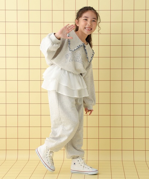 LEPSIM（レプシィム） トレーナー 「KIDS」襟付きロゴプリント