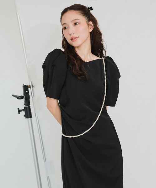 【美品】 ANDRESD ディタッチドスリーブドレス ブラック ANDRESD ドレス ディタッチドスリーブドレス / detached sleeve dress