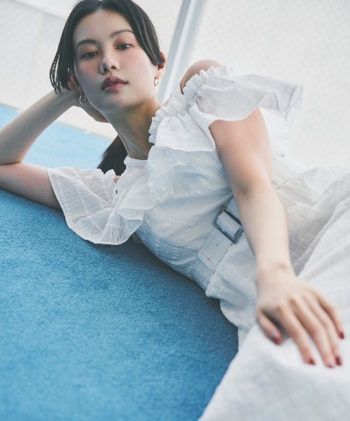 「AND COUTURE」 ノースリーブワンピース FREE ピンク レディース_画像2