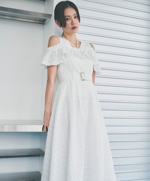 「AND COUTURE」 ノースリーブワンピース FREE ピンク レディース_画像3