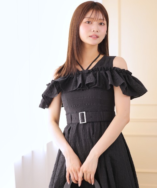 「AND COUTURE」 ノースリーブワンピース FREE ピンク レディース_画像6