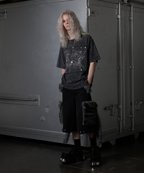 「GRANCY」 デニムハーフパンツ L ブラウン メンズの画像