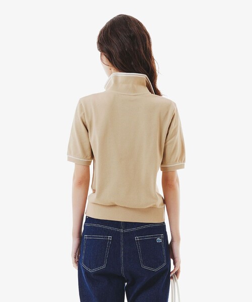 ラコステポロシャツ　ベージュ LACOSTE（ラコステ） 半袖ポロシャツ 40 ベージュ レディース