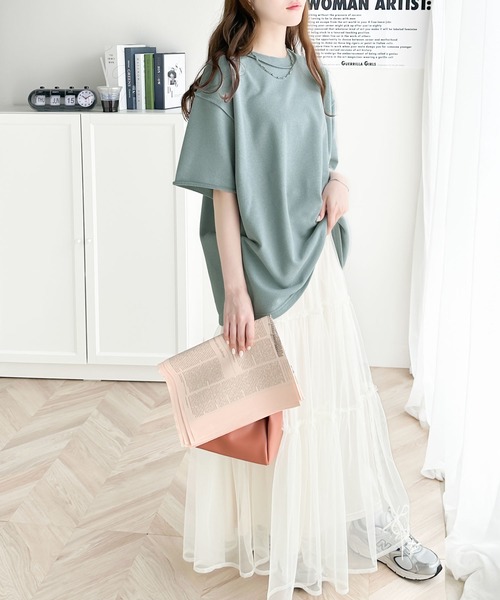 「classicalelf」 スウェットカットソー LARGE グレイッシュベージュ レディース_画像6