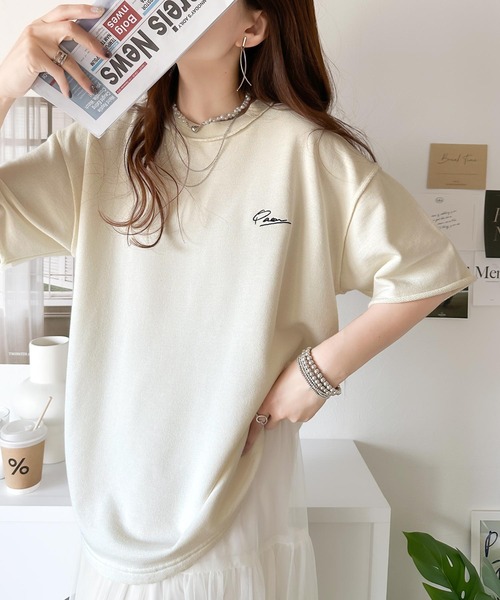 「classicalelf」 スウェットカットソー LARGE グレイッシュベージュ レディース_画像9