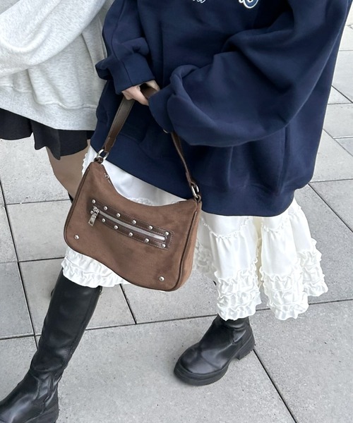 LACーVERT ハンドバッグ ヴィンテージ風スタッズバッグ : ZOZOTOWN