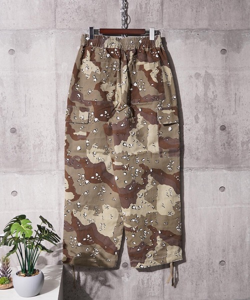 カーゴパンツ バイオウォッシュ 迷彩ワイドカーゴパンツ / Bio-Wash