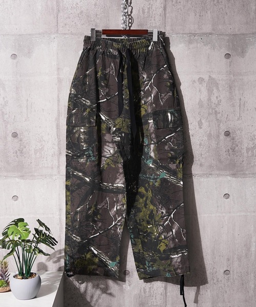 カーゴパンツ バイオウォッシュ 迷彩ワイドカーゴパンツ / Bio-Wash