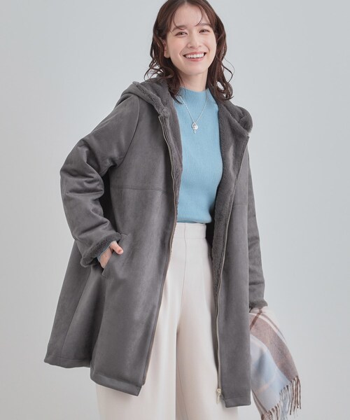 DRESKIP（ドレスキップ） コート アウター 「S-LL」マットな色味が大人