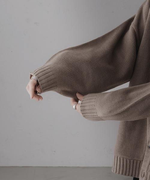 「epnok」 ニットカーディガン MEDIUM ダークブラウン メンズ_画像2