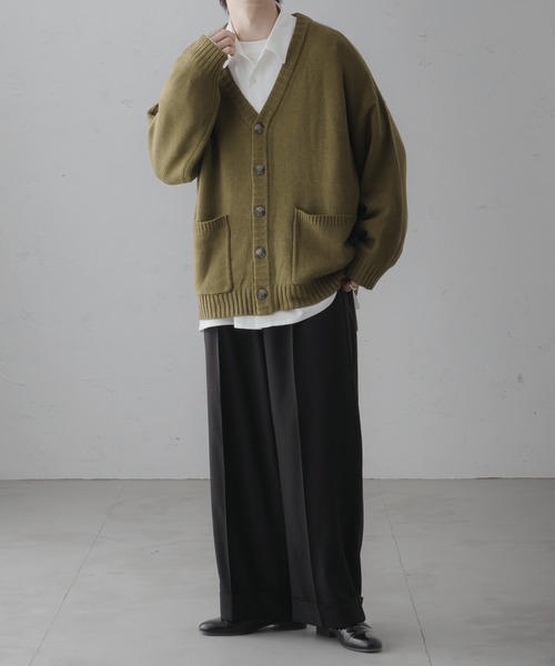 「epnok」 ニットカーディガン MEDIUM ダークブラウン メンズ_画像5