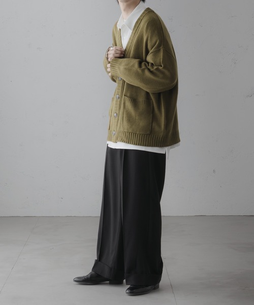 「epnok」 ニットカーディガン MEDIUM ダークブラウン メンズ_画像6