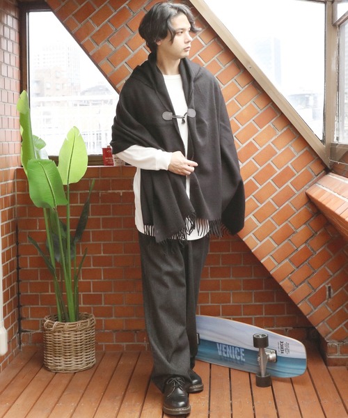 「８(eight)」 ポンチョ FREE ワイン メンズ_画像7