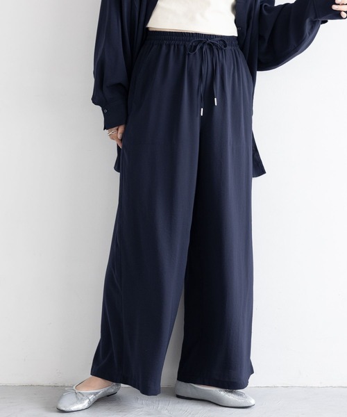 「LEPSIM」 イージーパンツ FREE チャコールグレー レディース_画像4