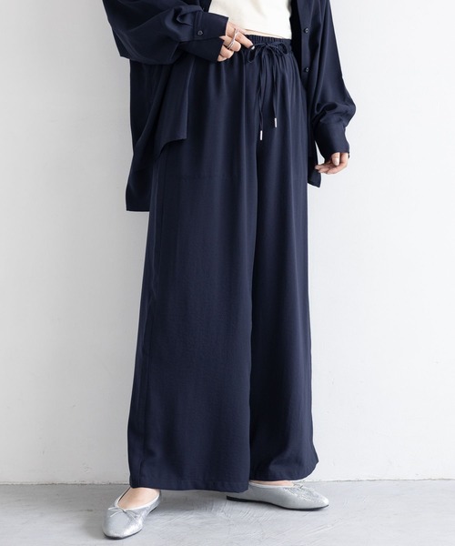 「LEPSIM」 イージーパンツ FREE チャコールグレー レディース_画像5