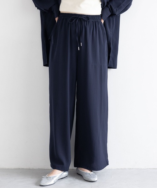 「LEPSIM」 イージーパンツ FREE チャコールグレー レディース_画像6